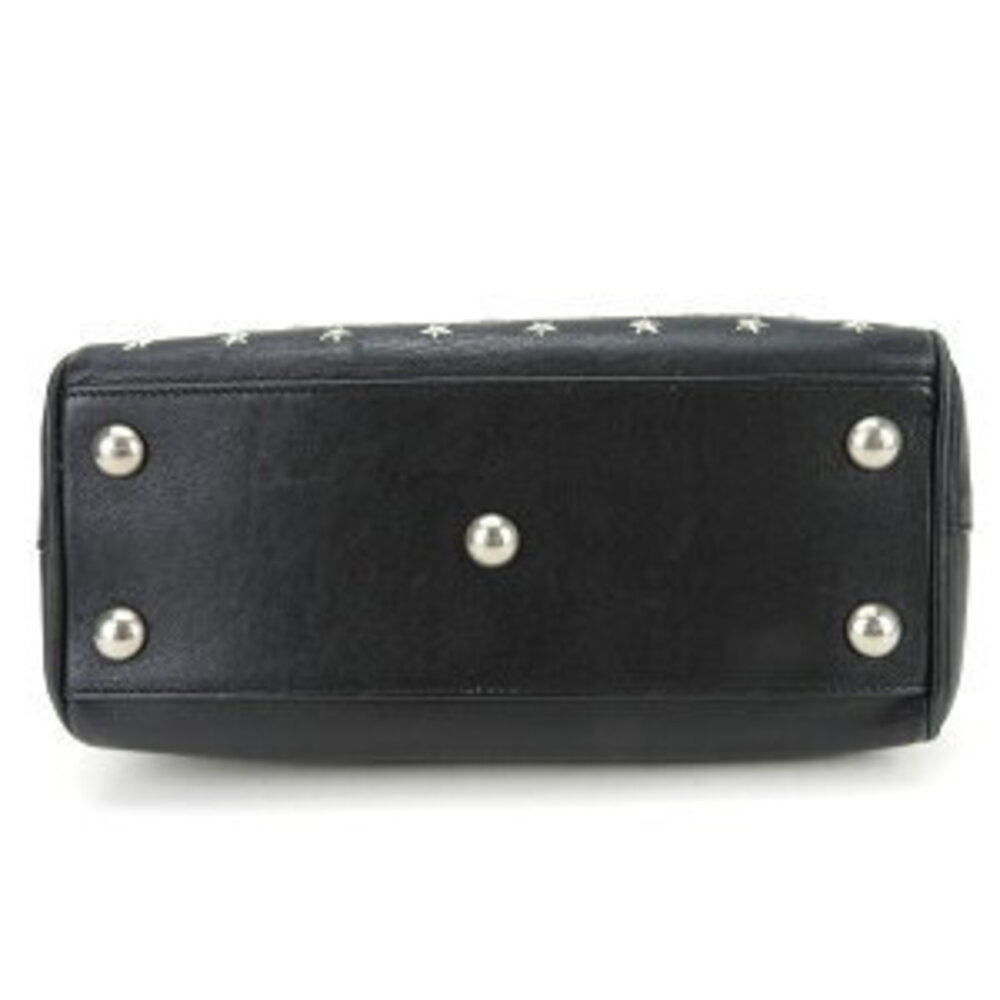 Saint Laurent Duffle Handbag Black Leather Shoulder Strap Studs - Picture 4 of 11